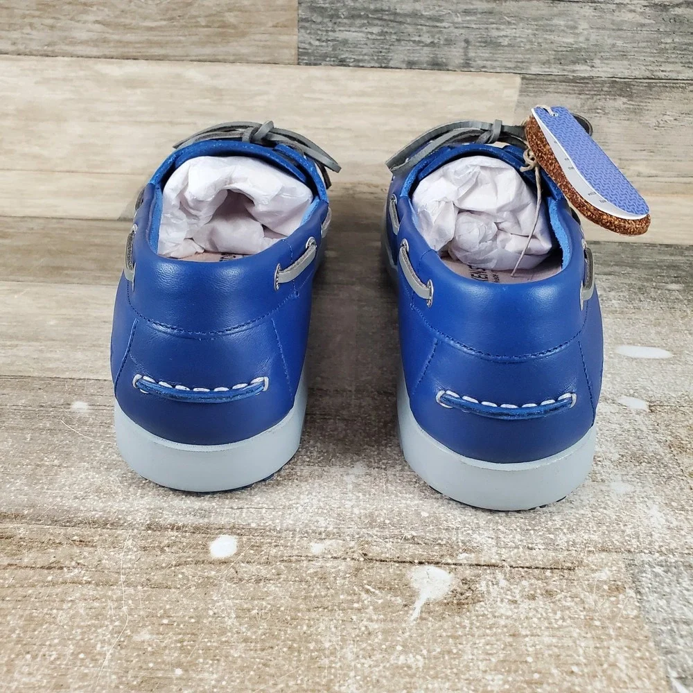 Birkenstock Tennessee Mens Sider Loafers Sz 9 Mid Blue Leather Regular Fit